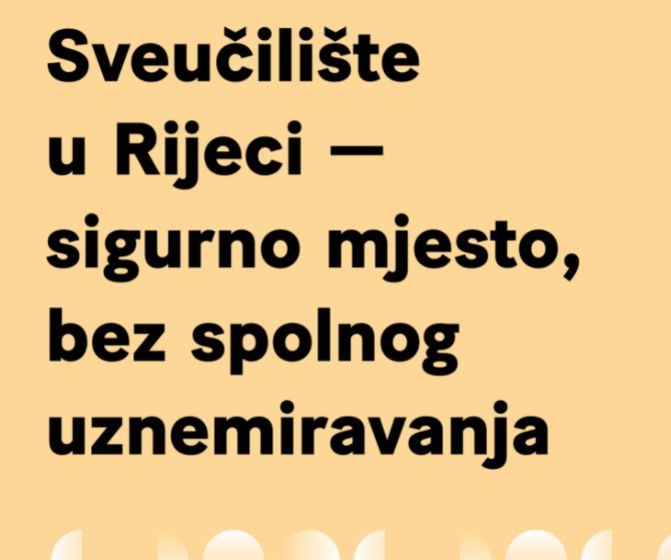 University of Rijeka - a safe place without sexual harassment